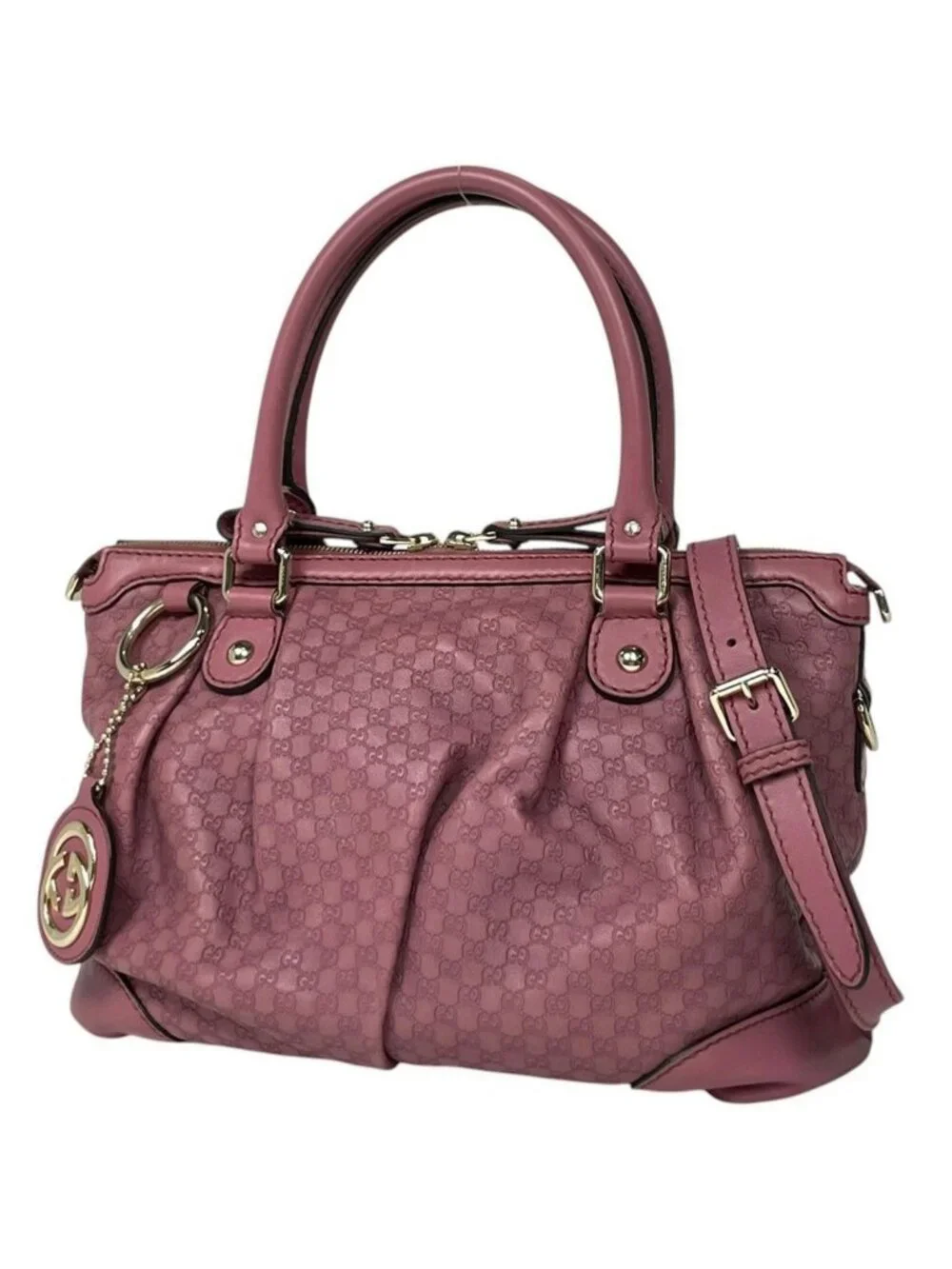 Gucci Handbag Sukey Micro 2-Way Leather Pink